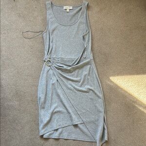 Gray Sleeveless Wrap Dress